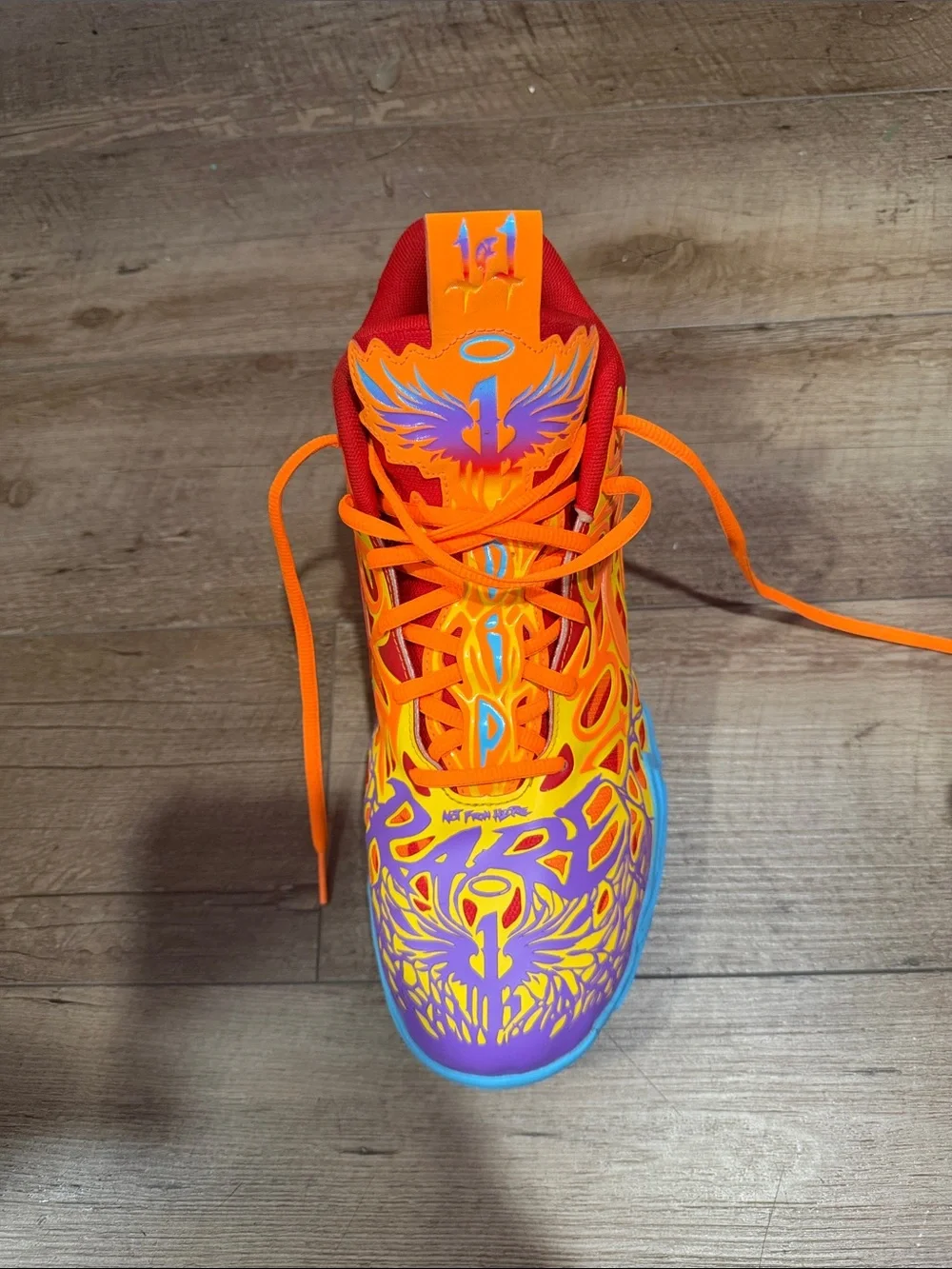 Puma Kids Orange, Purple & Red Graphic Sneakers